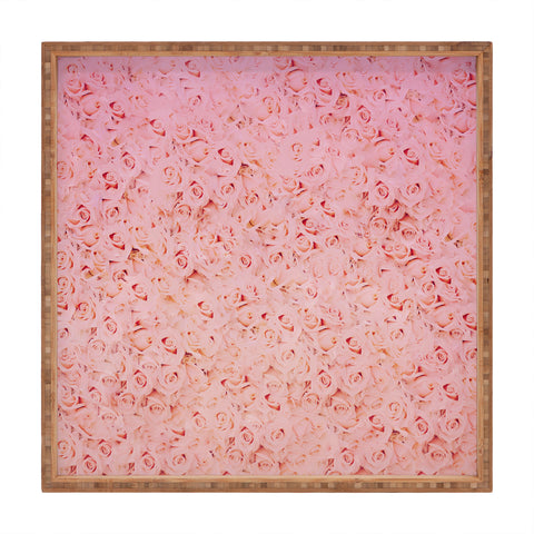 Leah Flores Bed Of Roses Square Tray