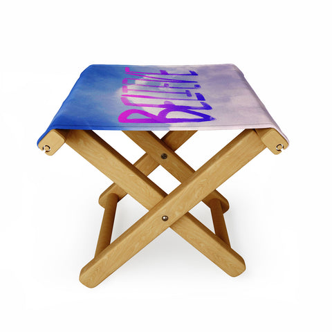Leah Flores Believe X Clouds Folding Stool