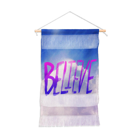 Leah Flores Believe X Clouds Wall Hanging Portrait