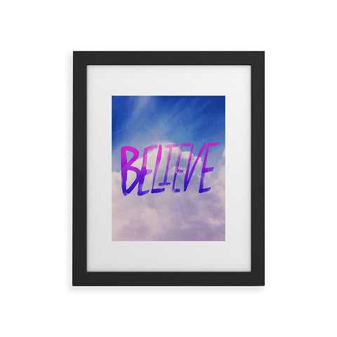 Leah Flores Believe X Clouds Framed Art Print
