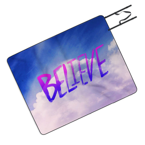 Leah Flores Believe X Clouds Picnic Blanket