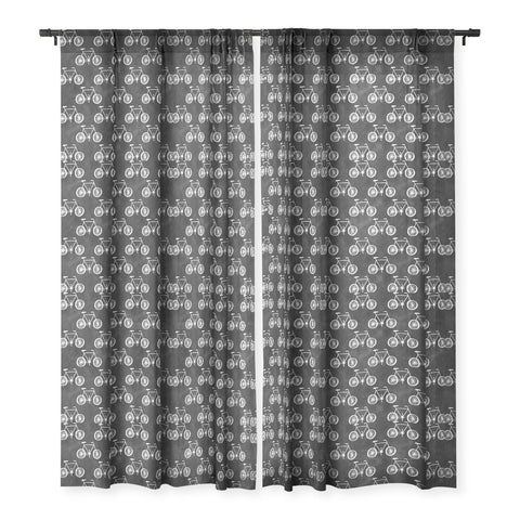 Leah Flores Bicycle Sheer Window Curtain