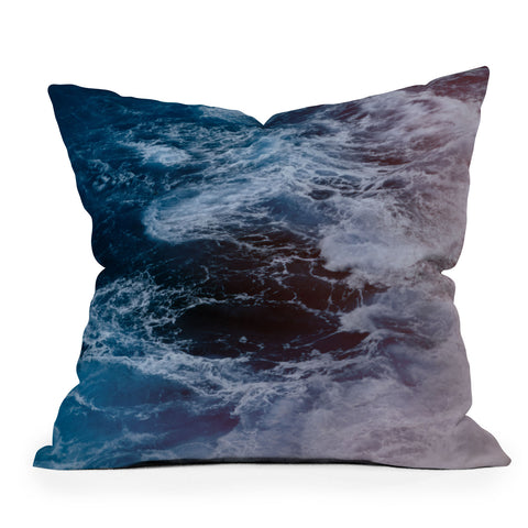 Leah Flores Big Sur Waves Throw Pillow
