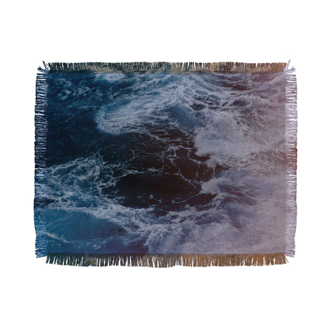 Leah Flores Big Sur Waves Throw Blanket