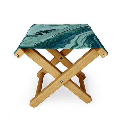 Leah Flores Blue Marble Galaxy Folding Stool