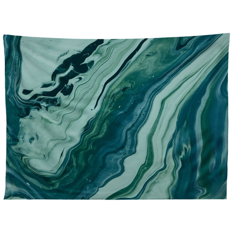 Leah Flores Blue Marble Galaxy Tapestry