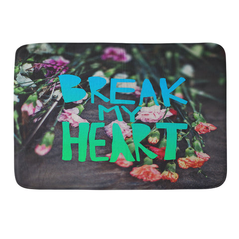 Leah Flores Break My Heart Memory Foam Bath Mat