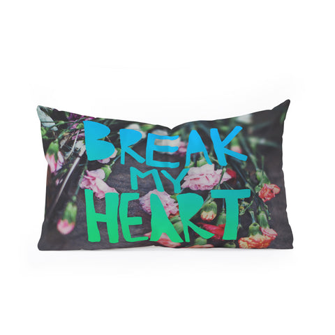 Leah Flores Break My Heart Oblong Throw Pillow