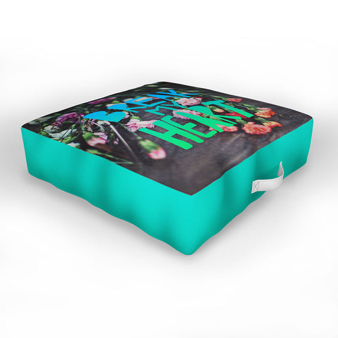 Leah Flores Break My Heart Outdoor Floor Cushion