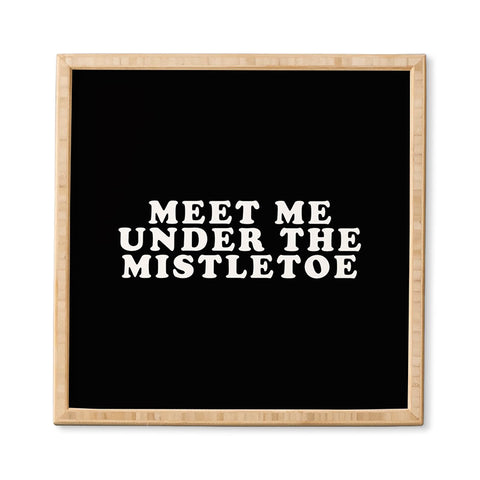 Leah Flores Christmas Mistletoe Kiss Framed Wall Art