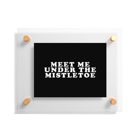 Leah Flores Christmas Mistletoe Kiss Floating Acrylic Print