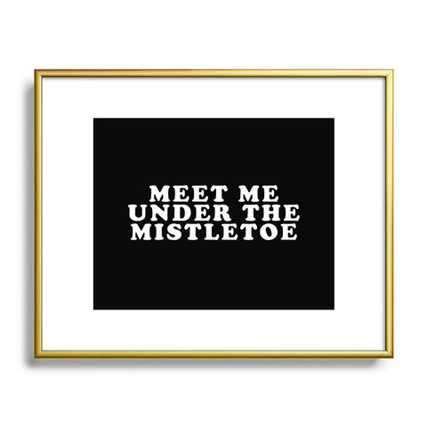 Leah Flores Christmas Mistletoe Kiss Metal Framed Art Print