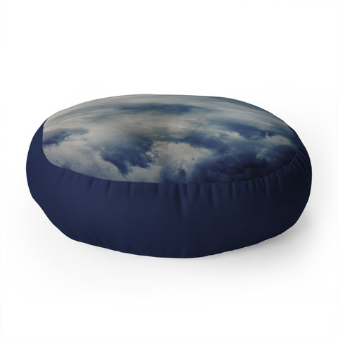 Leah Flores Clouds 1 Floor Pillow Round