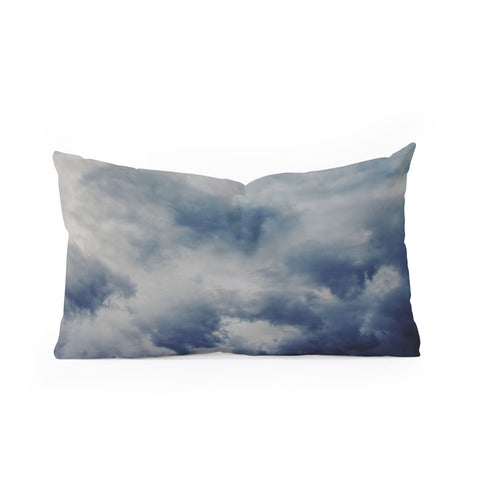 Leah Flores Clouds 1 Oblong Throw Pillow