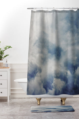 Leah Flores Clouds 1 Shower Curtain And Mat