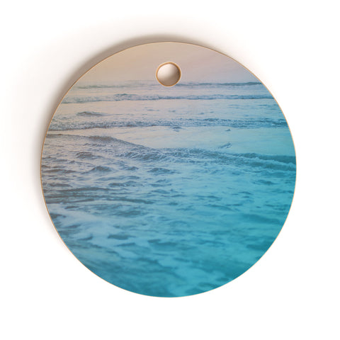 Leah Flores Cotton Candy Waves Cutting Board Round