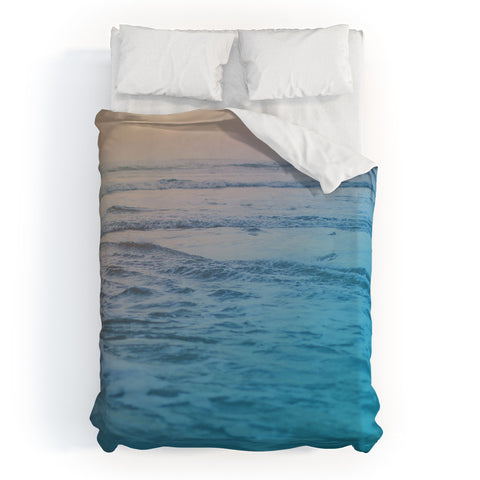 Leah Flores Cotton Candy Waves Duvet Cover