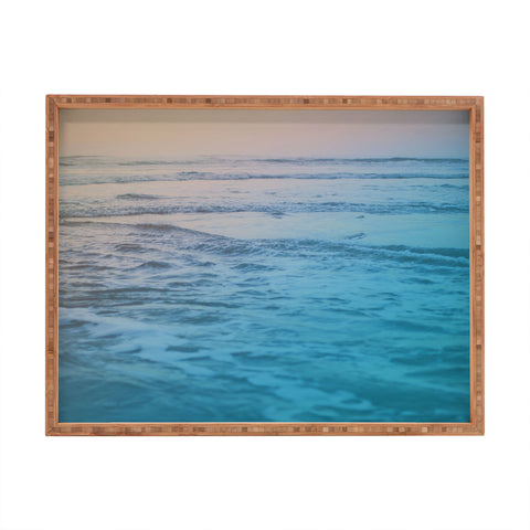 Leah Flores Cotton Candy Waves Rectangular Tray