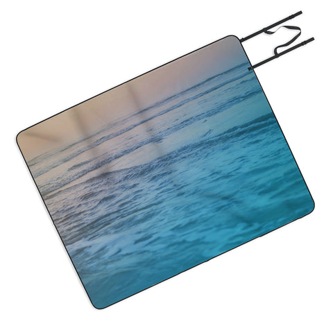 Leah Flores Cotton Candy Waves Picnic Blanket