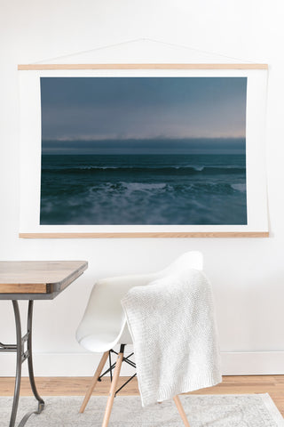 Leah Flores Dark Blue Ocean Art Print And Hanger