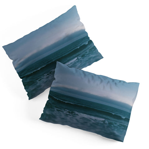 Leah Flores Dark Blue Ocean Pillow Shams