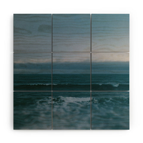 Leah Flores Dark Blue Ocean Wood Wall Mural