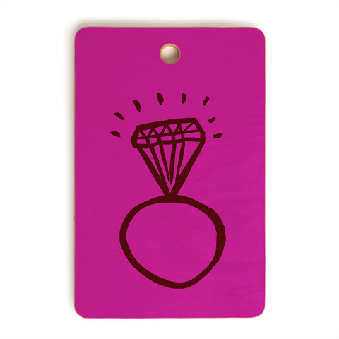 Leah Flores Diamond Bling Cutting Board Rectangle