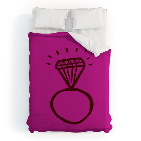 Leah Flores Diamond Bling Duvet Cover