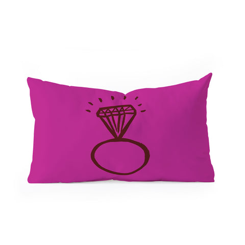 Leah Flores Diamond Bling Oblong Throw Pillow