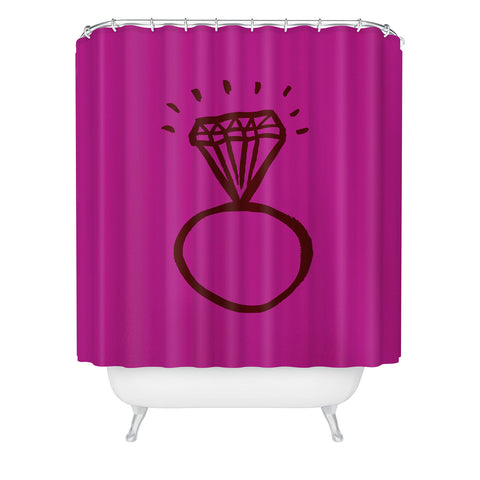 Leah Flores Diamond Bling Shower Curtain