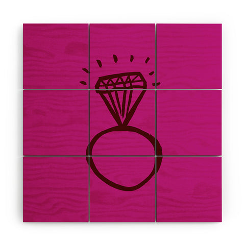 Leah Flores Diamond Bling Wood Wall Mural