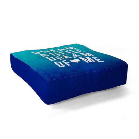 Leah Flores Dream Blue Floor Pillow Square