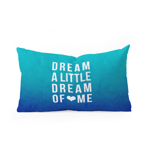 Leah Flores Dream Blue Oblong Throw Pillow