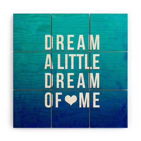 Leah Flores Dream Blue Wood Wall Mural