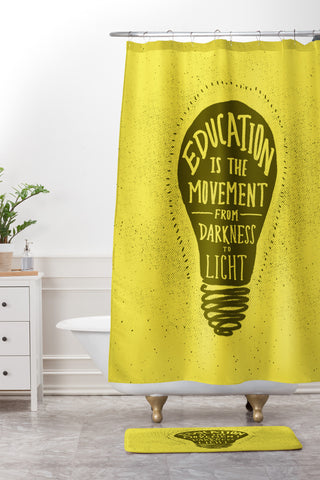Leah Flores Education Shower Curtain And Mat