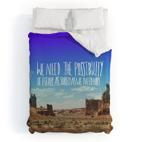 Leah Flores Edward Abbey X Escape Duvet Cover