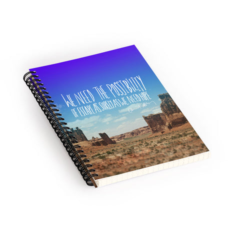 Leah Flores Edward Abbey X Escape Spiral Notebook