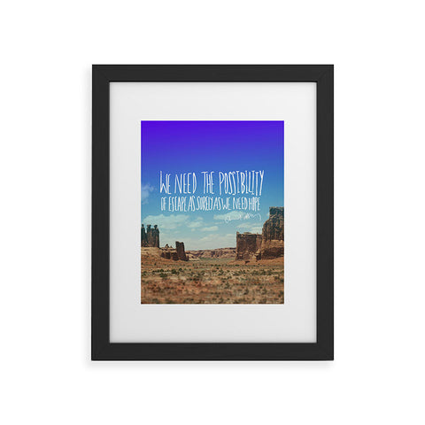 Leah Flores Edward Abbey X Escape Framed Art Print