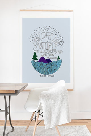 Leah Flores Einstein Nature 1 Art Print And Hanger