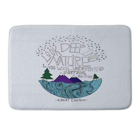 Leah Flores Einstein Nature 1 Memory Foam Bath Mat
