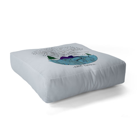 Leah Flores Einstein Nature 1 Floor Pillow Square