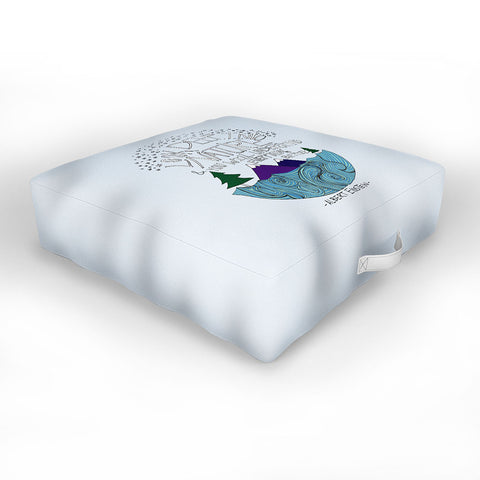 Leah Flores Einstein Nature 1 Outdoor Floor Cushion