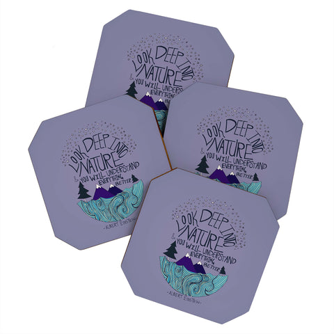 Leah Flores Einstein Nature 2 Coaster Set