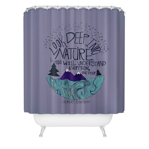 Leah Flores Einstein Nature 2 Shower Curtain