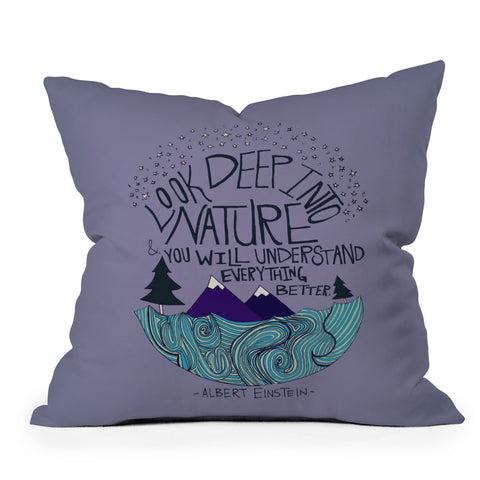 Leah Flores Einstein Nature 2 Throw Pillow