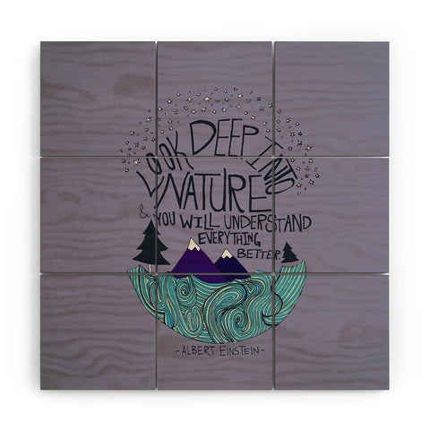 Leah Flores Einstein Nature 2 Wood Wall Mural