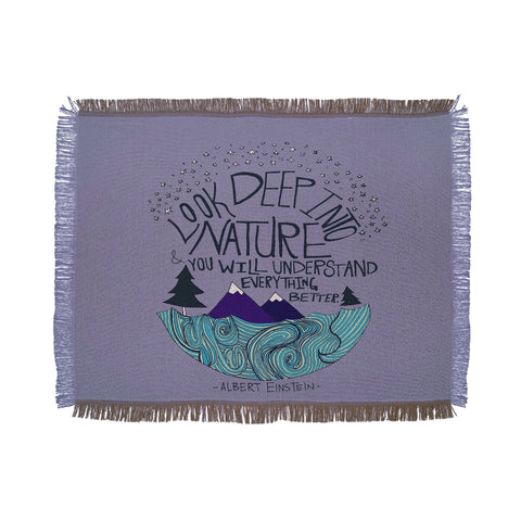 Leah Flores Einstein Nature 2 Throw Blanket