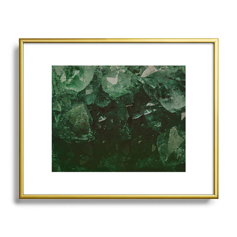Leah Flores Emerald Gem Metal Framed Art Print