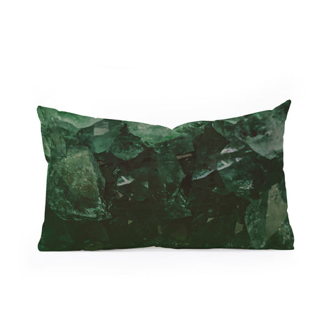 Leah Flores Emerald Gem Oblong Throw Pillow