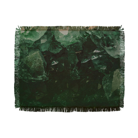 Leah Flores Emerald Gem Throw Blanket